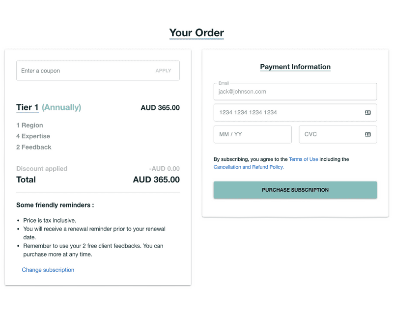 Custom Cart and Stripe Checkout