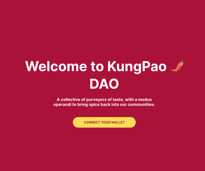 KungPao DAO landing page