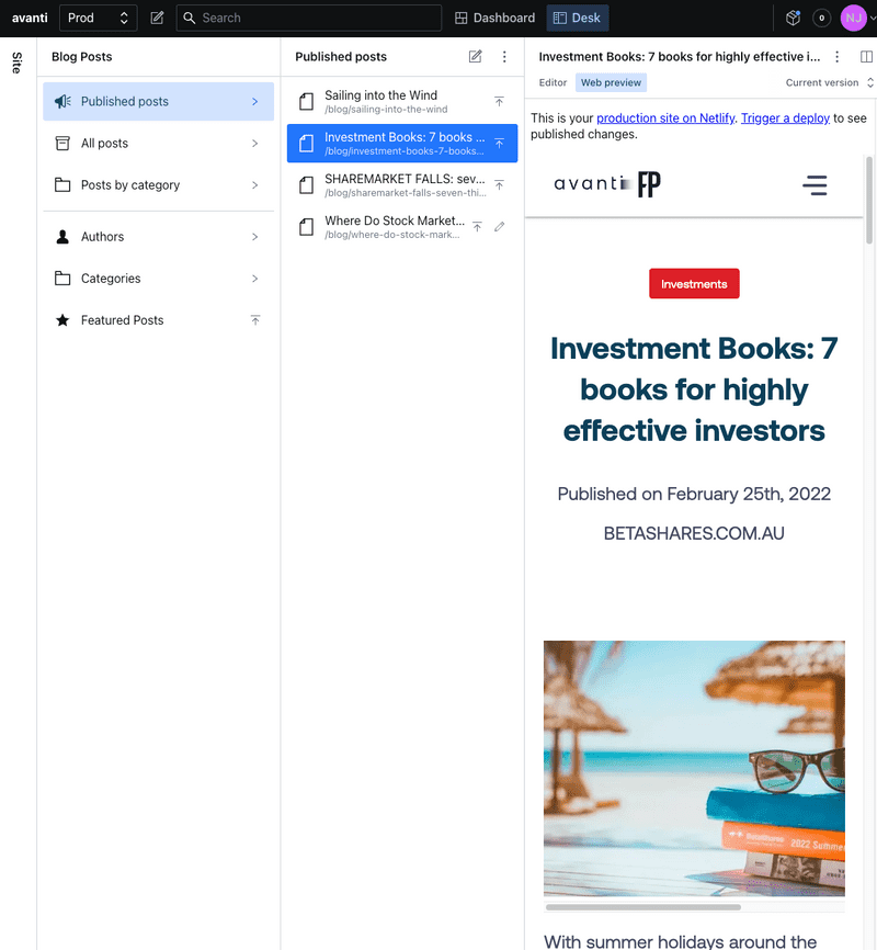 CMS: Blog Post Real-time Preview